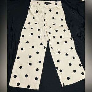 Who What Wear Polka Dot Wide-Leg Pants